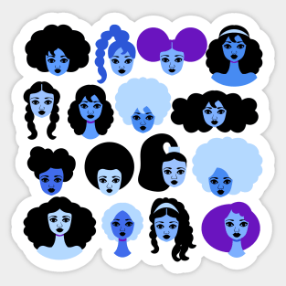 Shades of blue Sticker